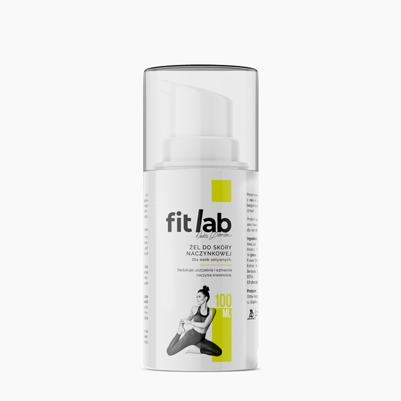 FitLab Żel do Skóry Naczynkowej 100 ml - redukujący "pajączki" żel uszczelniający naczynka