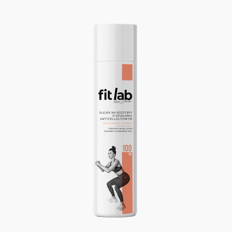 FitLab Olejek Na Rozstępy o Działaniu Antycellulitowym 100 ml - rozjaśniający olejek redukujący rozstępy